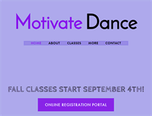 Tablet Screenshot of motivatedance.com